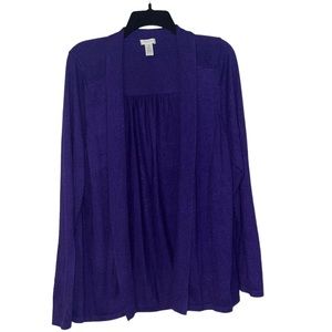 Chicos Purple Cardigan Size 3